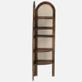 Sheesham Wood Rattan Display Shelf - front_view