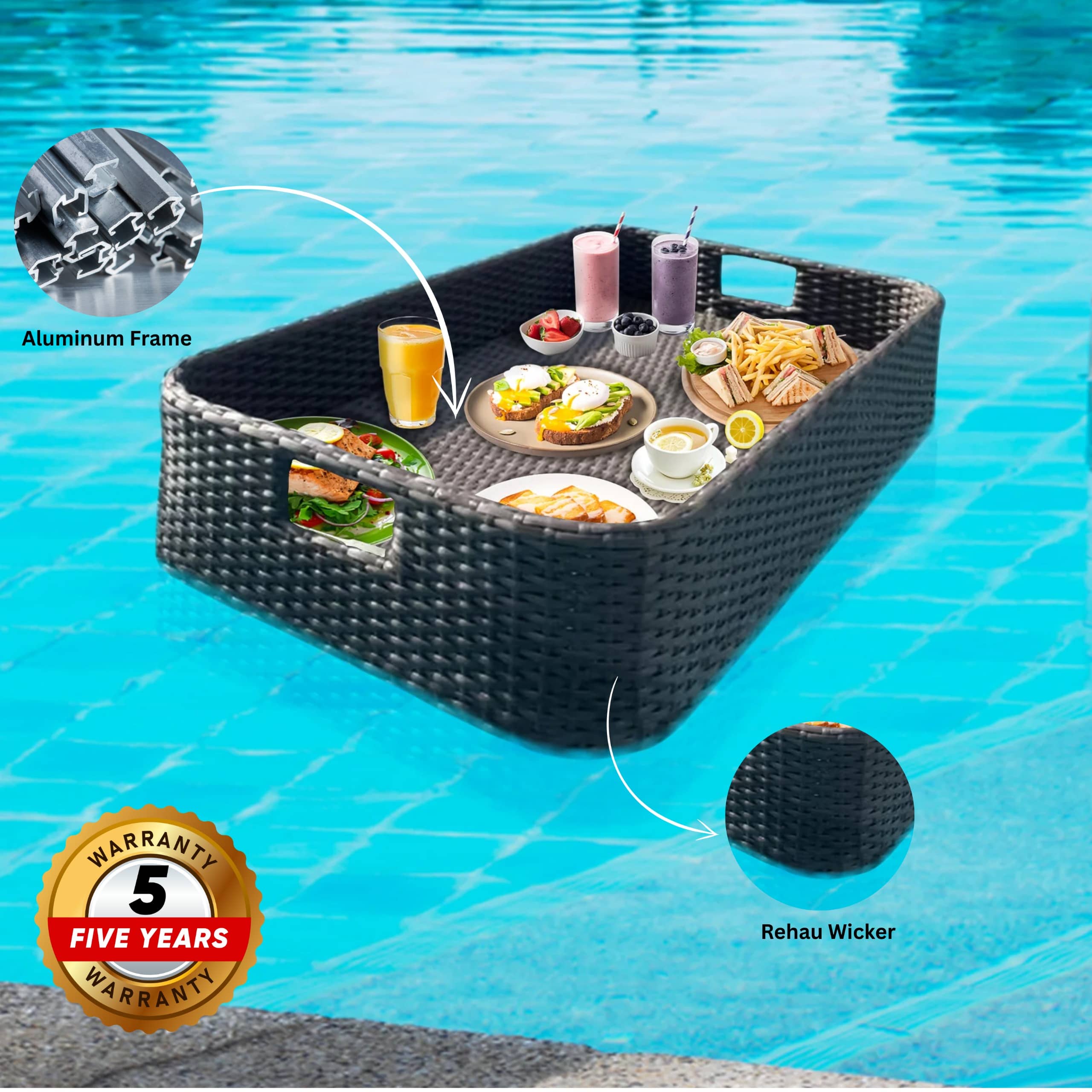 Luxury Floating Serving Tray For Swimming Pool