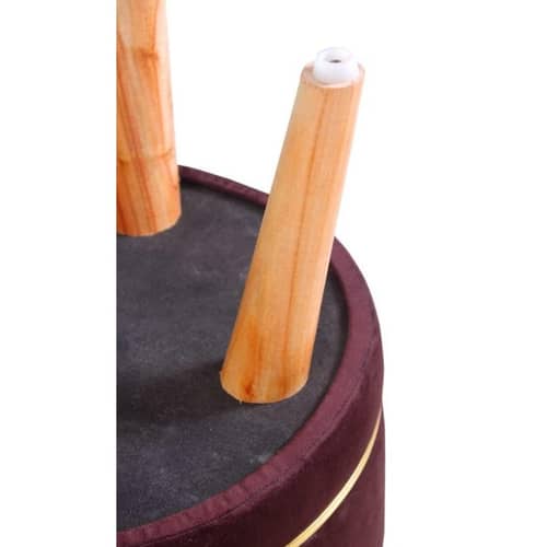Pouffes Sitting Stool For Living Room, Mudda Puffy Wooden Ottoman Stools, Pouffe Footstool 16x16x18 Inch, Coffee