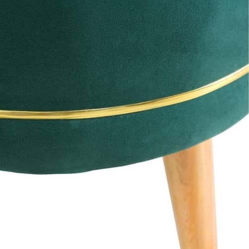 Pouffes Sitting Stool For Living Room, Mudda Puffy Wooden Ottoman Stools, Pouffe Footstool 16x16x18 Inch, Green