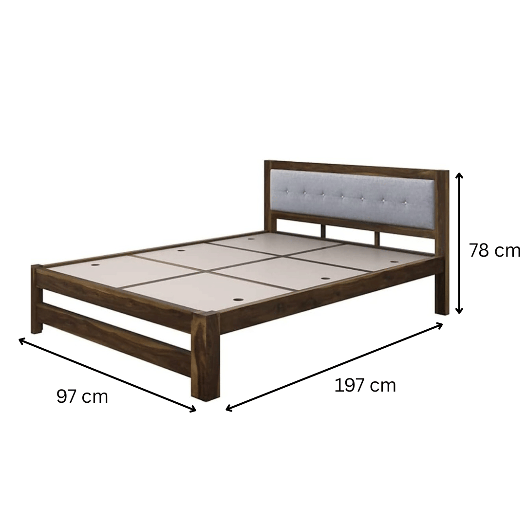 Foster Wooden Single Bed - front_view