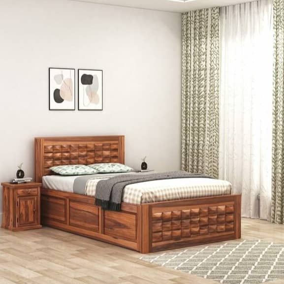 Diamond Sheesham Wood Single Bed