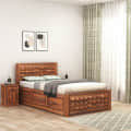 Diamond Sheesham Wood Single Bed - rear_view