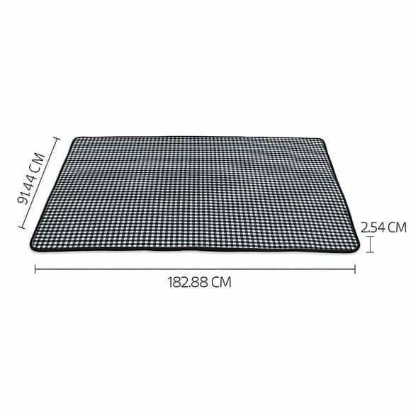 Premium Foldable Mattress for Floor, Portable Soft Foam Slim Mattress (Black, 72"X36"X1")