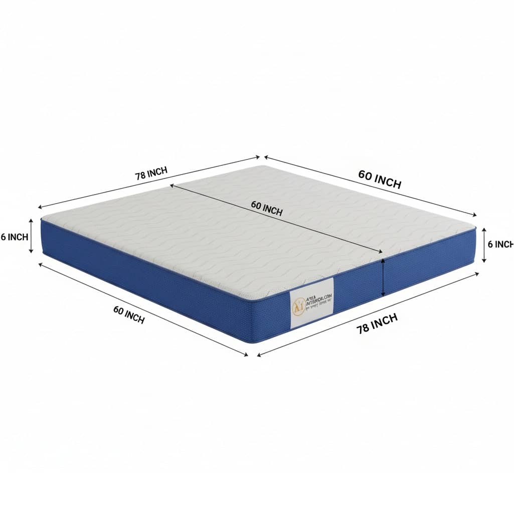 Orthopedic Mattress Queen Size  (78x60x6 Inch) | Medium-Firm Feel, Pain Release ; Spine Support