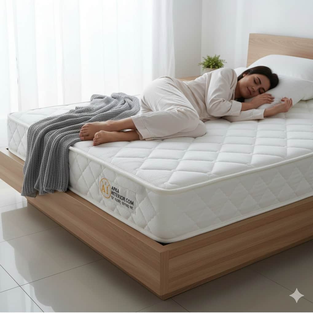 High-Density Foam Mattress | Orthopedic, Dual-Sided Firm Support & Quilted Anti-Microbial Fabric Cover |  (72x30x4 Inch) Single Size - top_view