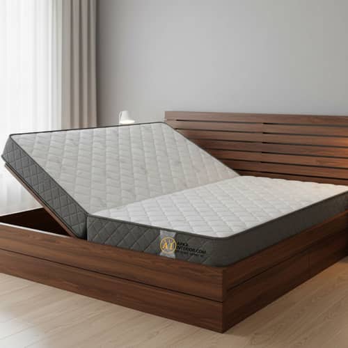 Queen Size 4-Inch Orthopaedic Foldable Mattress (72x60) | Dual Fold, Extra Comfort PU Foam Floor Bed for Guests & Travel