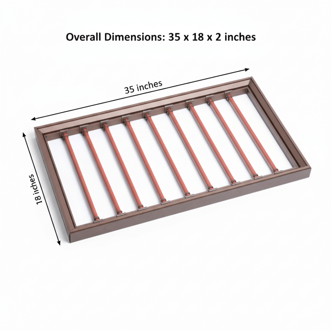 Bergen Pull Out Trousers Rack Clothes Organizers (35x18x2 Inch)