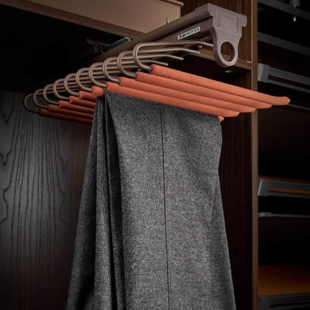 Pull-Out Trouser V Shape Trouser Rack (17x13x4 Inch) - photo