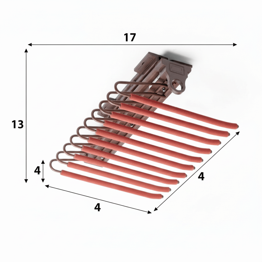 Pull-Out Trouser V Shape Trouser Rack (17x13x4 Inch) - top_view