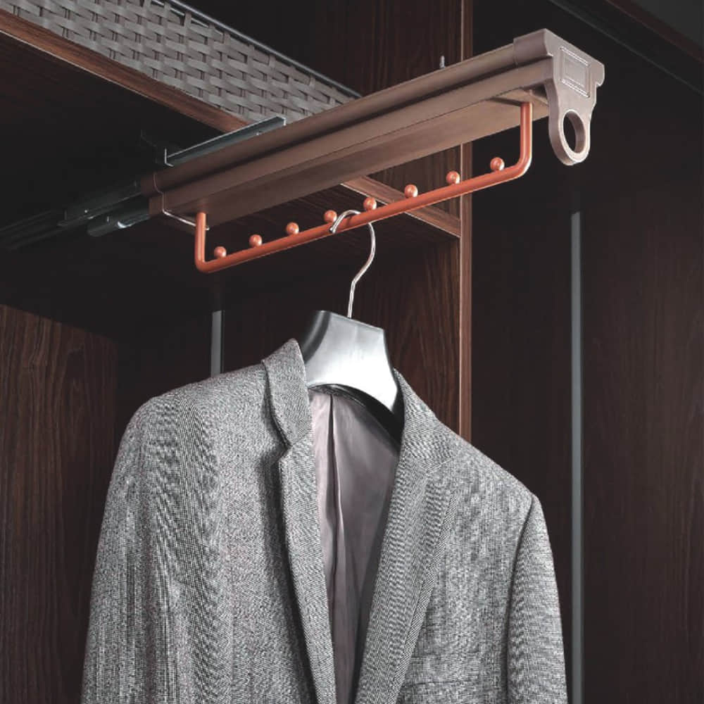 Top Mounted Pull Out Trouser Rack (17x4x4 Inch) - photo