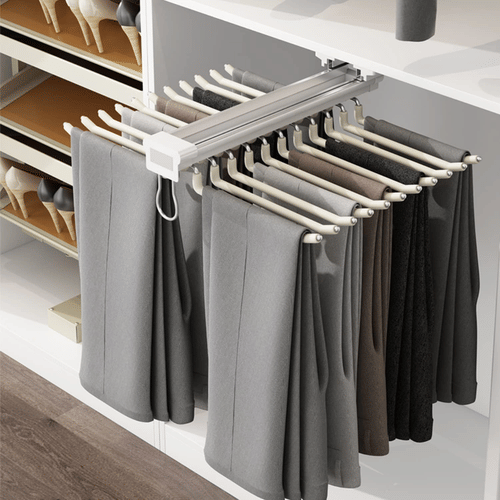 Soft Close Pull-Out Top-Mounted Trousers Rack (23x18x4 Inch)