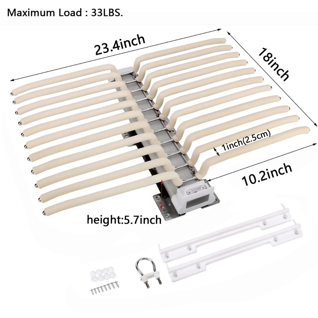 Soft Close Pull-Out Top-Mounted Trousers Rack (23x18x4 Inch) - front_view