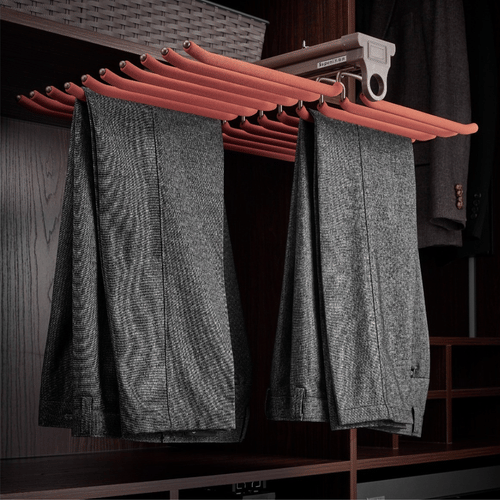 Side Mounted Pull Out Trouser Rack for Wardrobe (17x4x4)