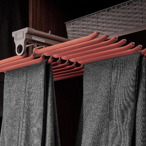 Side Mounted Pull Out Trouser Rack for Wardrobe (17x4x4)