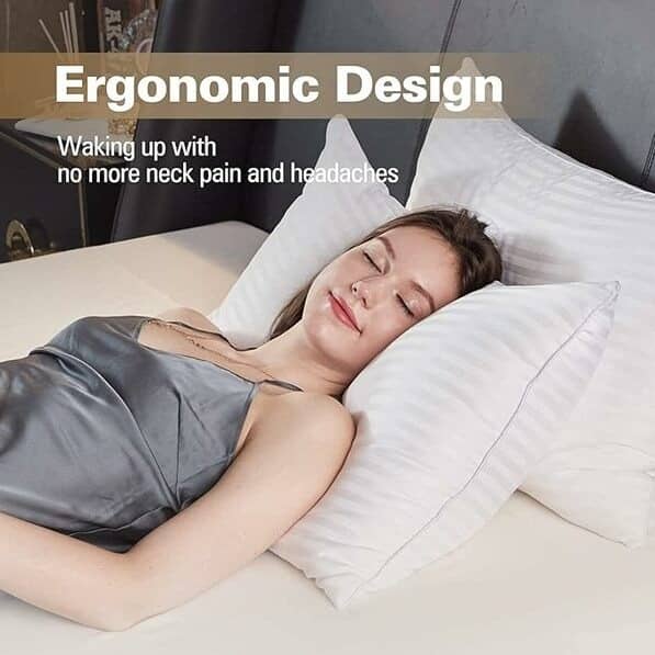 Soft Microfiber Pillow Set Of 2, 100% Soft Quality (White)