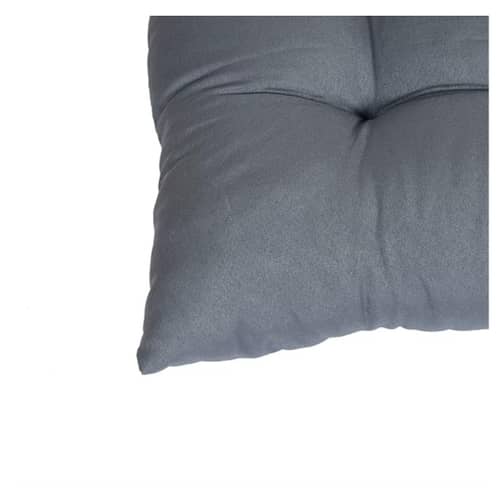 Chair Pads Set of 2 (Grey) | Soft Microfiber Square Seat Cushions with Ties | Comfortable Chair Pads for Home & Office