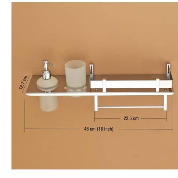 Stainless Steel 4 in 1 Multipurpose Bathroom Shelf
