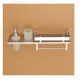 Stainless Steel 4 in 1 Multipurpose Bathroom Shelf - left_view
