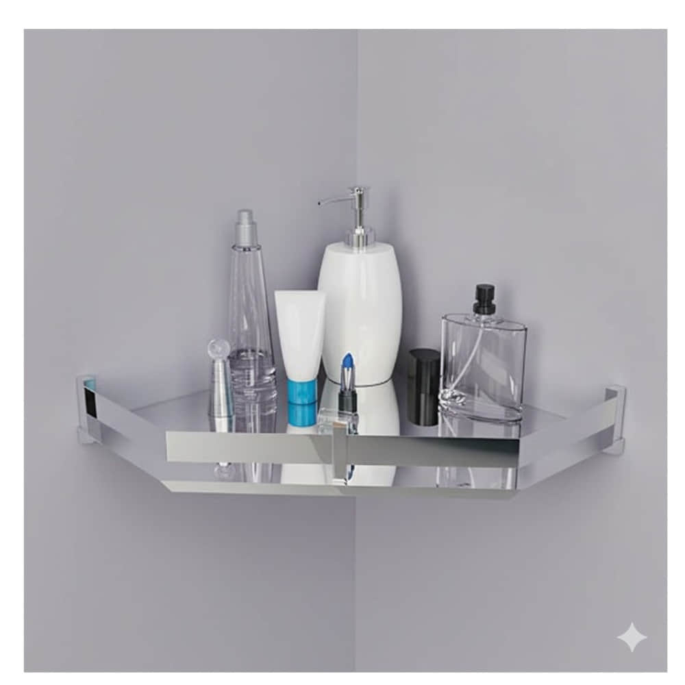 Modern Corner Shelf Stand (Diamond Shape) (30x30x5cm) - photo