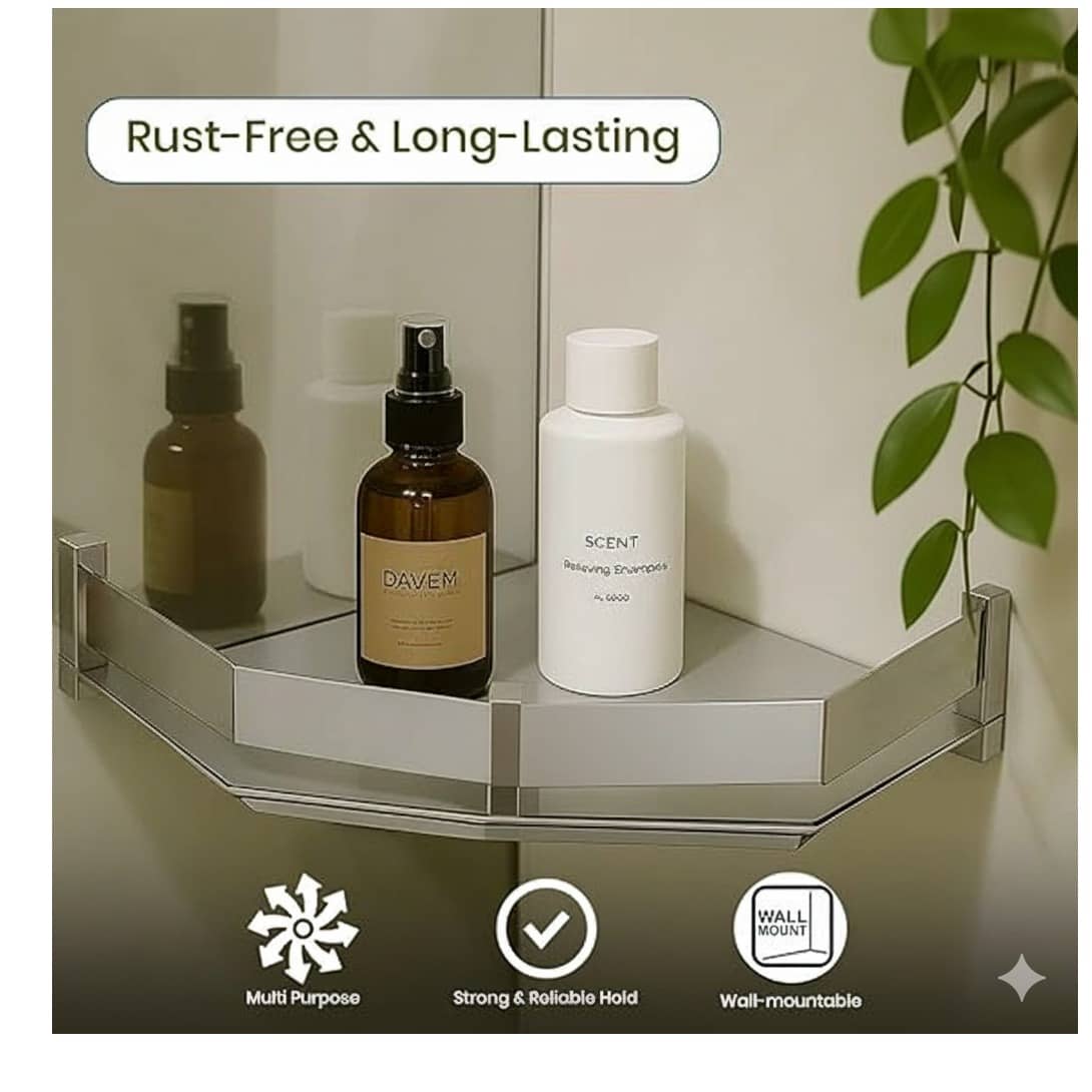 Modern Corner Shelf Stand (Diamond Shape) (30x30x5cm)