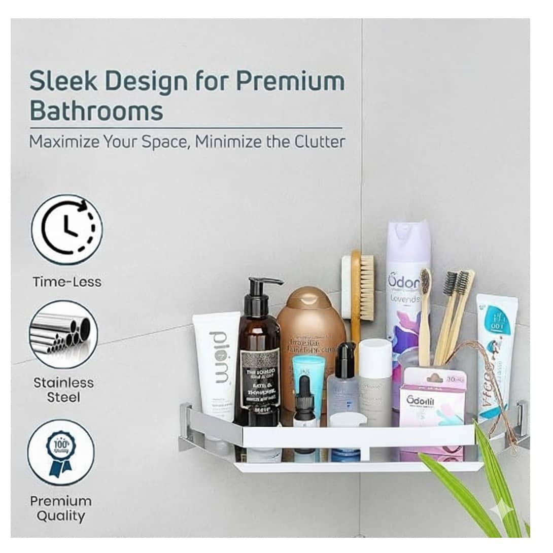 Modern Corner Shelf Stand (Diamond Shape) (30x30x5cm)