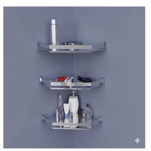 Modern Corner Shelf Stand (Diamond Shape) (30x30x5cm)