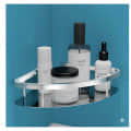 Stainless Steel Bathroom Corner Shelf for Wall Mount - photo