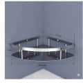 Stainless Steel Bathroom Corner Shelf for Wall Mount - front_view