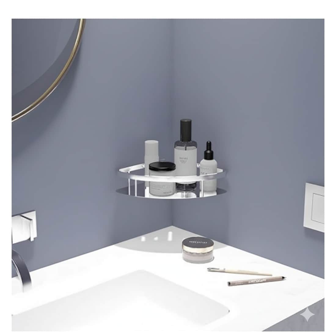 Stainless Steel Bathroom Corner Shelf for Wall Mount - top_view