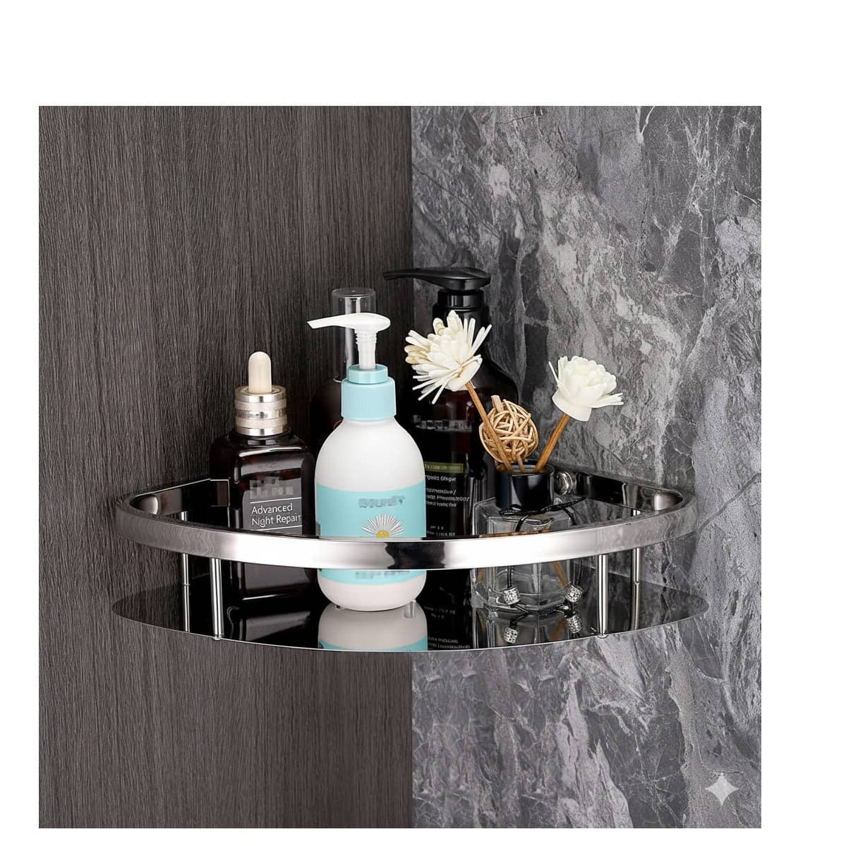 Stainless Steel Bathroom Corner Shelf for Wall Mount