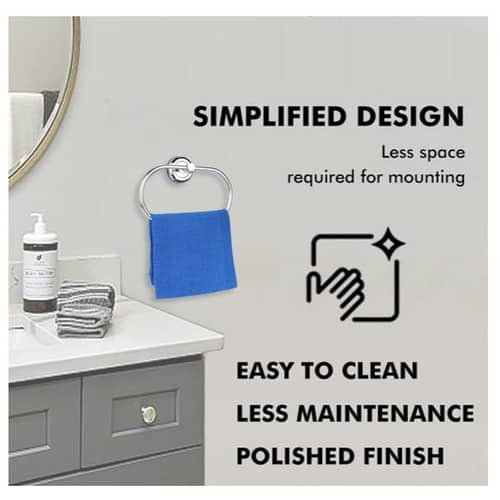 Modern Bathroom Towel Ring Holder (Oval)
