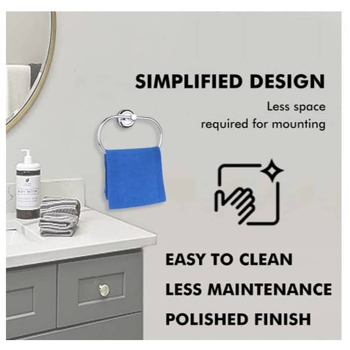 Modern Bathroom Towel Ring Holder (Oval)