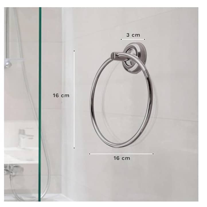 Stainless Steel Towel Ring for Bathroom/Wash Basin (Chrome Finish)