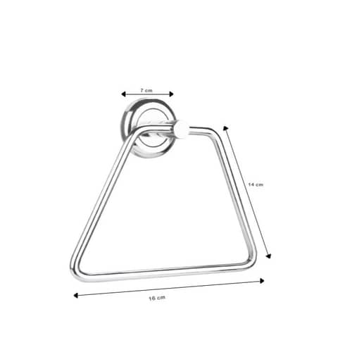 Stainless Steel Towel Ring for Wash Basin/Napkin-Towel Hanger (Triangular)(16x7")