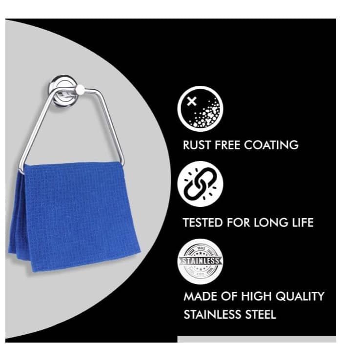 Stainless Steel Towel Ring for Wash Basin/Napkin-Towel Hanger (Triangular)(16x7")