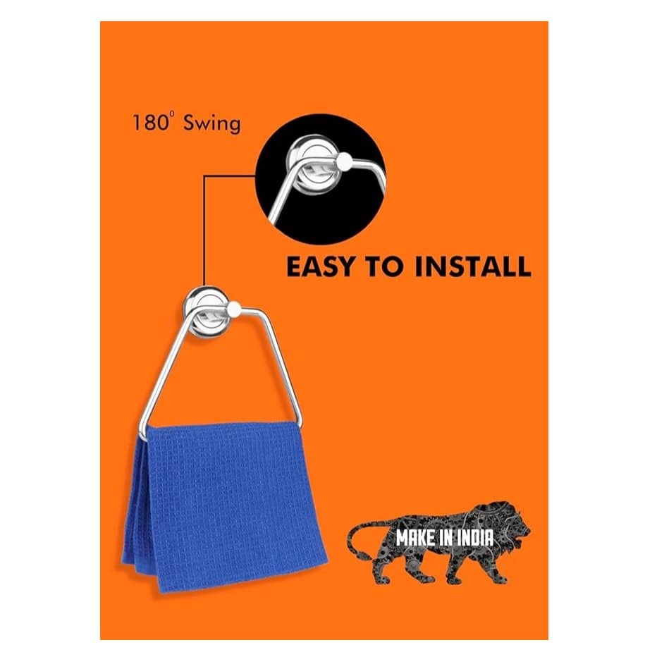 Stainless Steel Towel Ring for Wash Basin/Napkin-Towel Hanger (Triangular)(16x7")