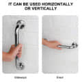 Heavy-Duty Stainless Steel Bathroom Grab Bar - (8inch) - left_view