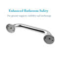 Heavy-Duty Stainless Steel Bathroom Grab Bar - (8inch) - bottom_view