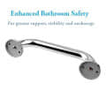 Heavy Duty Stainless Steel Grab Bar - (12 Inch) - bottom_view