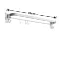 Anti-Rust Folding Towel Rack with Hooks - front_view