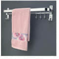 Anti-Rust Folding Towel Rack with Hooks - top_view