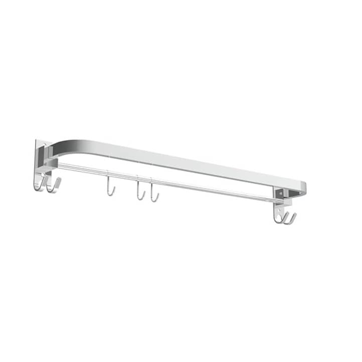 Anti-Rust Folding Towel Rack with Hooks