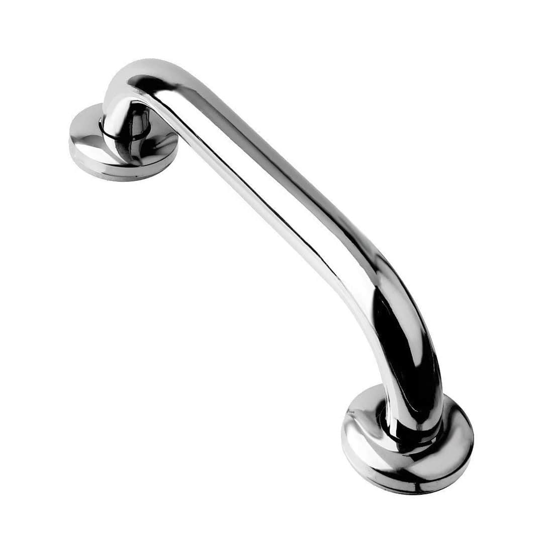 Heavy Duty Stainless Steel Grab Bar - (12 Inch) - left_view