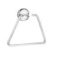 Stainless Steel Towel Ring for Wash Basin/Napkin-Towel Hanger (Triangular)(16x7") - top_view