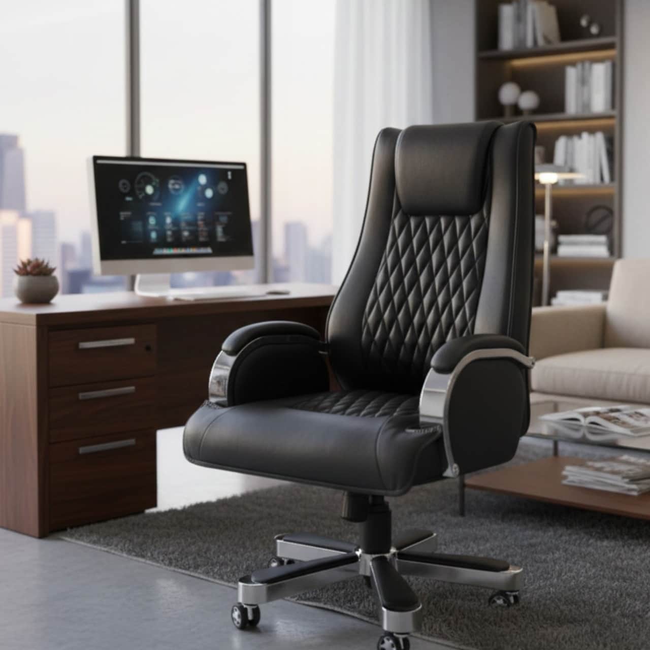 Belmont High Back Boss Office Chair - rear_view