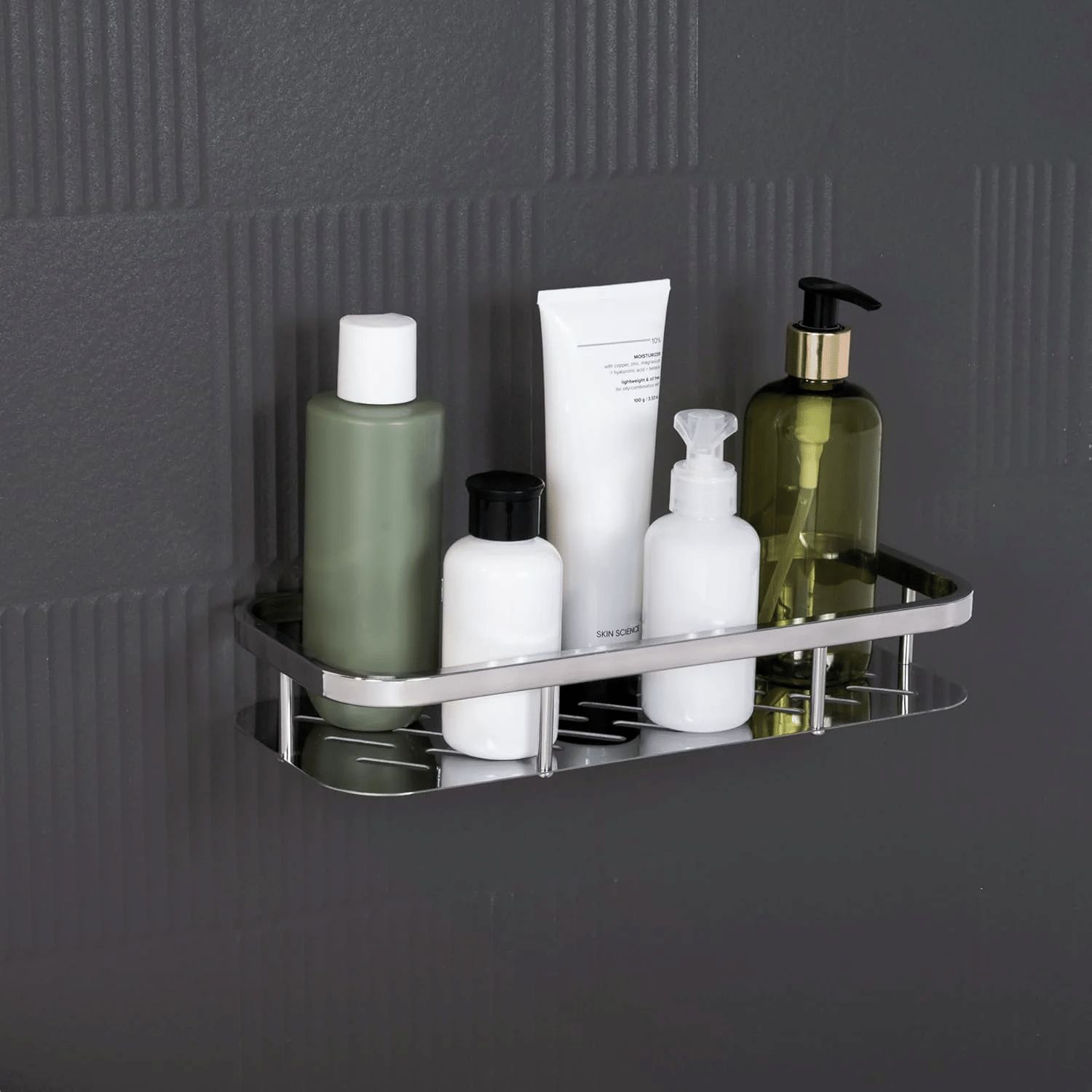 Bathroom Shelf and Rack Wall Mount (38x13x6 Cm) | Stainless Steel