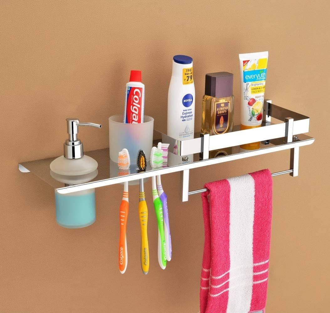 Stainless Steel 4 in 1 Multipurpose Bathroom Shelf