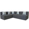 L Shaped 5 Seater Double Foam Fold Out Sofa Cum Bed - photo