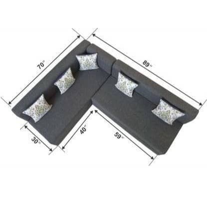 L Shaped 5 Seater Double Foam Fold Out Sofa Cum Bed